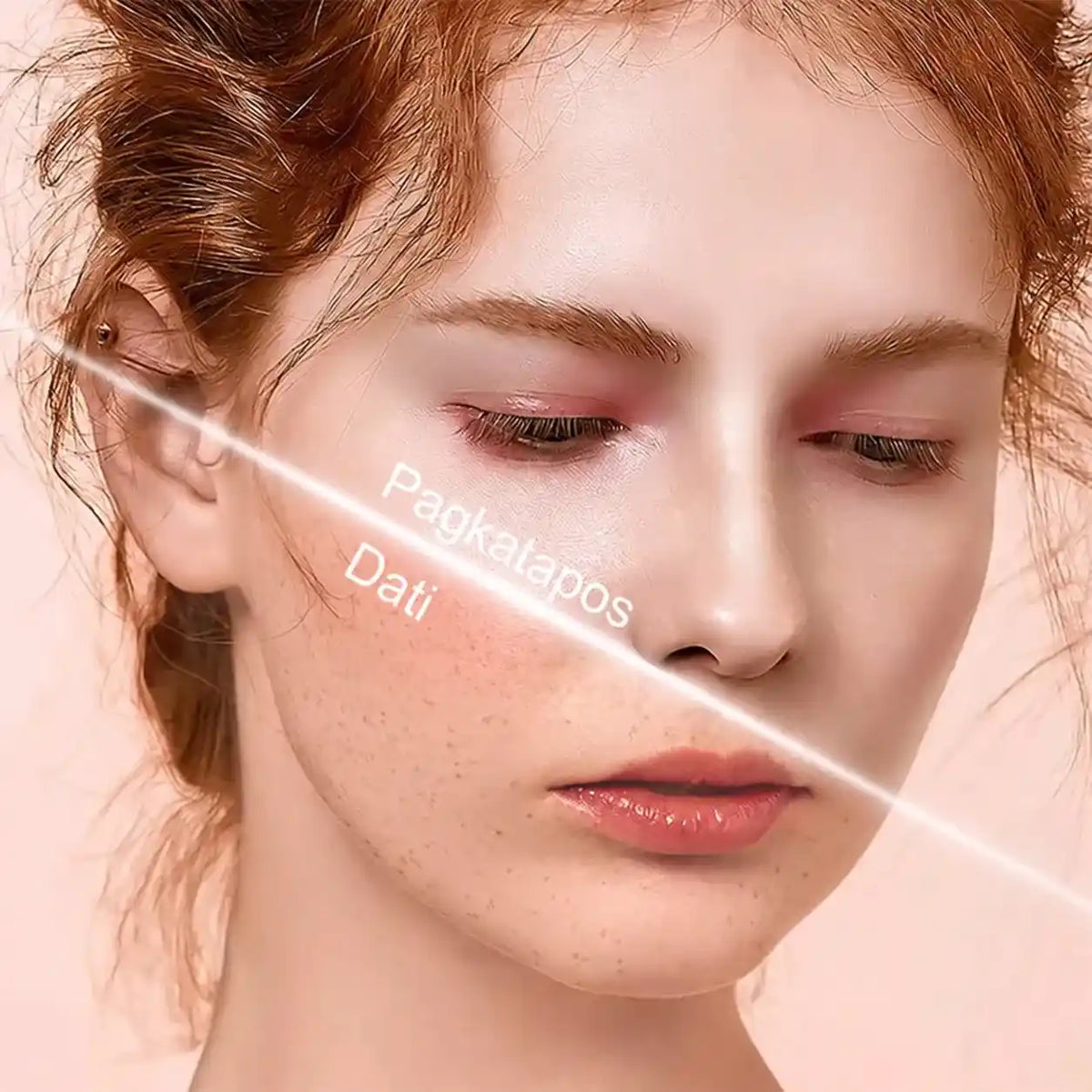 Private label concealer coverage comparison showing the appearance of uneven skin tone and a smoother, more even-looking complexion.