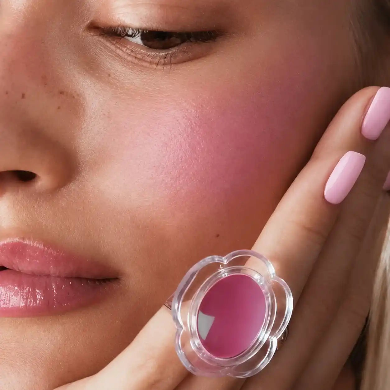 Private label makeup products by KAIYA, showing blush and face makeup support for private label cosmetics projects.
