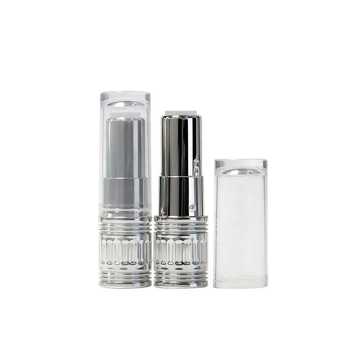 Kaiya round lipstick tube in a clear lipstick tube design for modern lipstick packaging