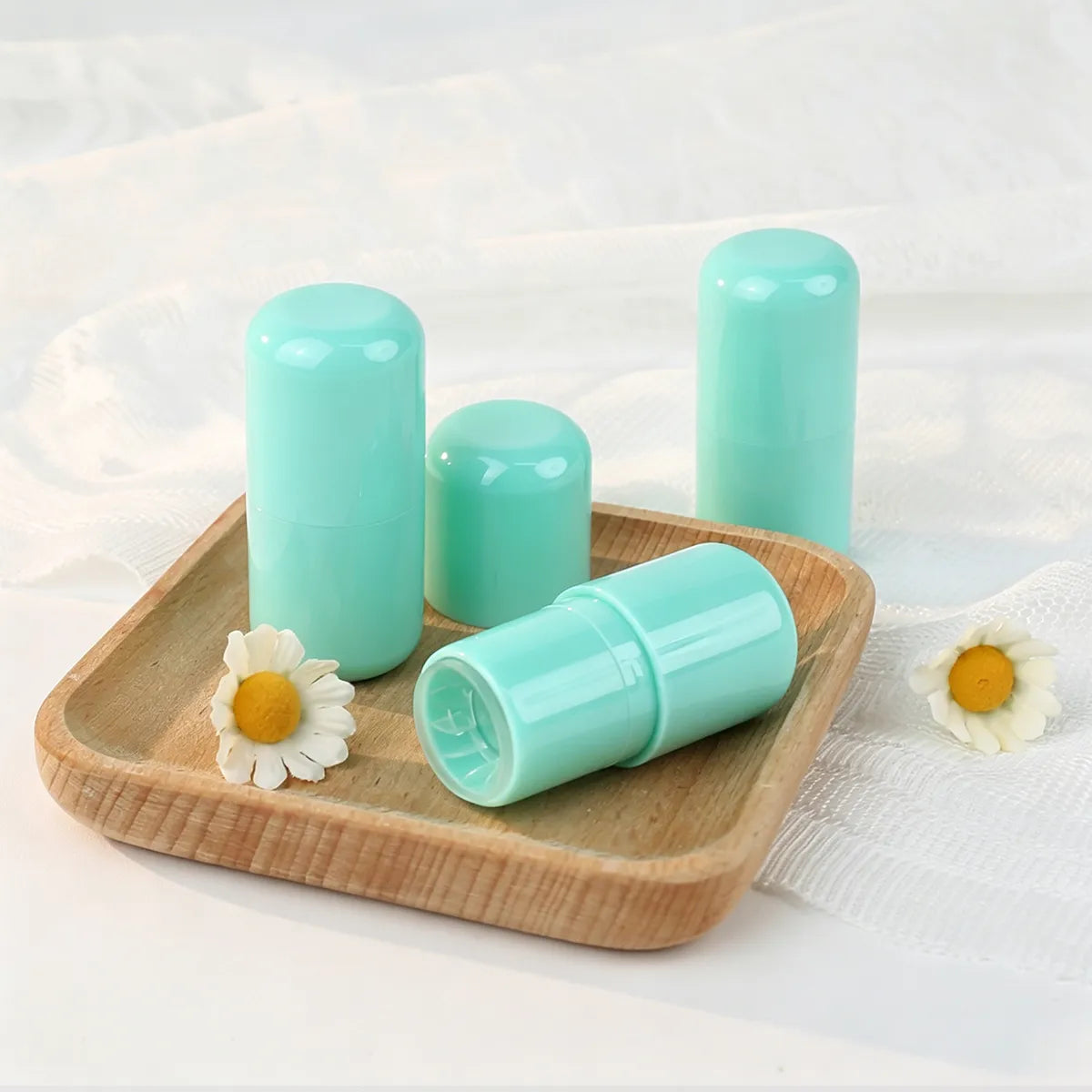 Kaiya small beauty stick packaging with mini twist-up sticks for blush, contour, highlighter, or travel-size makeup products.