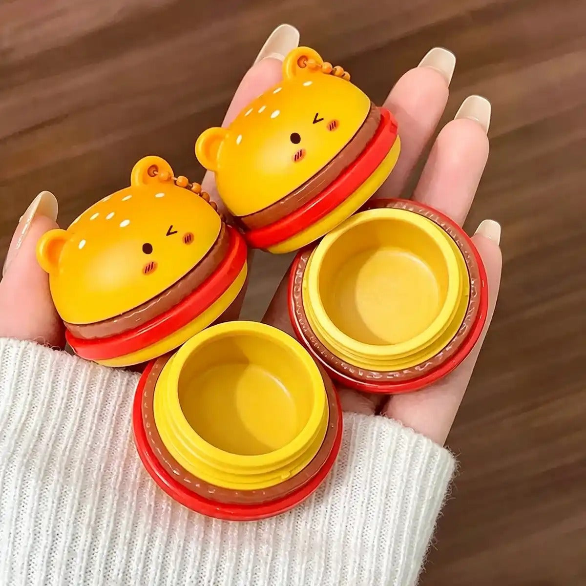 Small lip balm pots with cute bear-shaped design and wide openings for mini balm containers by KAIYA