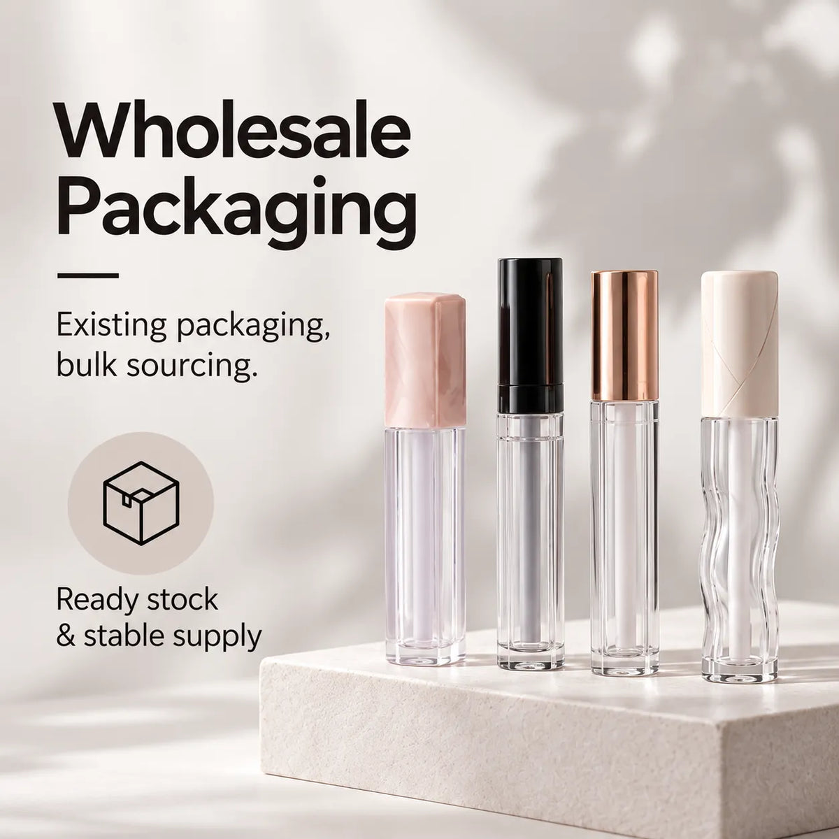 KAIYA wholesale cosmetic packaging supply with ready stock color cosmetic containers for bulk sourcing