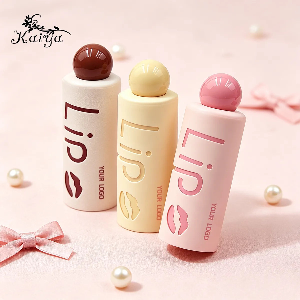 Wholesale lip gloss tubes shown in multiple existing color combinations