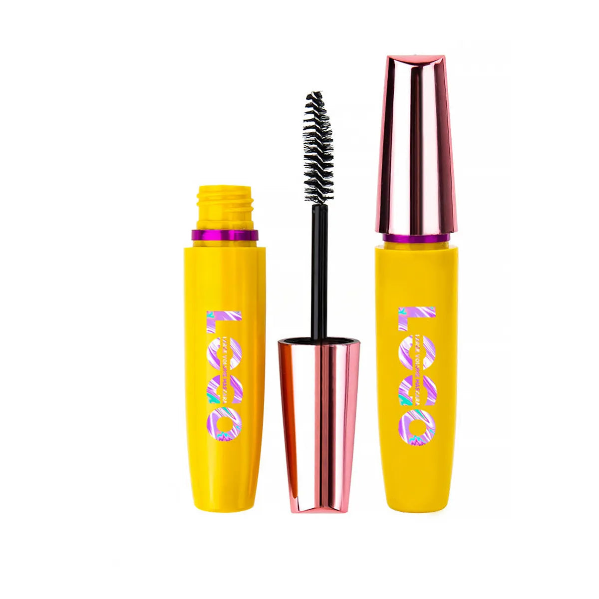 Kaiya yellow mascara bottle for colorful mascara packaging